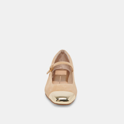 REYES TOE CAP SUEDE BRUN CLAIR