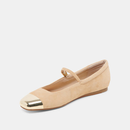REYES TOE CAP SUEDE BRUN CLAIR