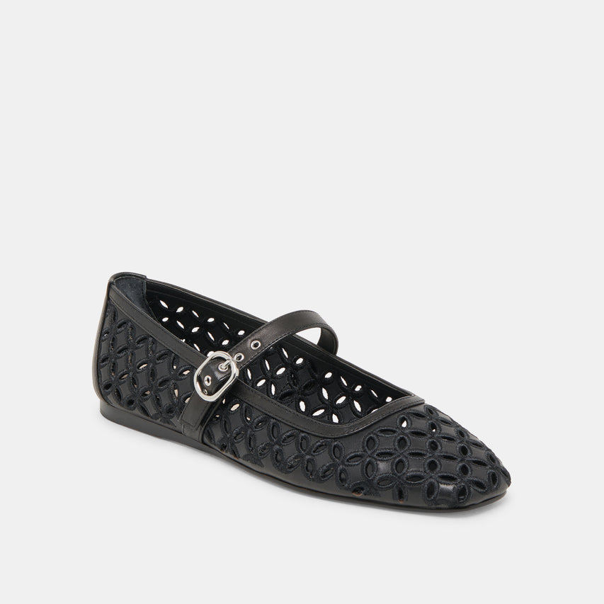 RODNI ŒILLET PERF CUIR NOIR