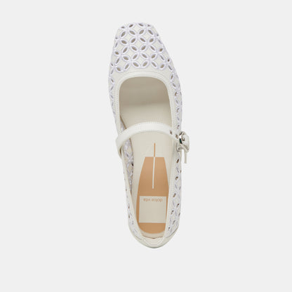 RODNI ŒILLET PERF CUIR BLANC VRAI