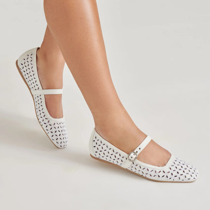 RODNI ŒILLET PERF CUIR BLANC VRAI