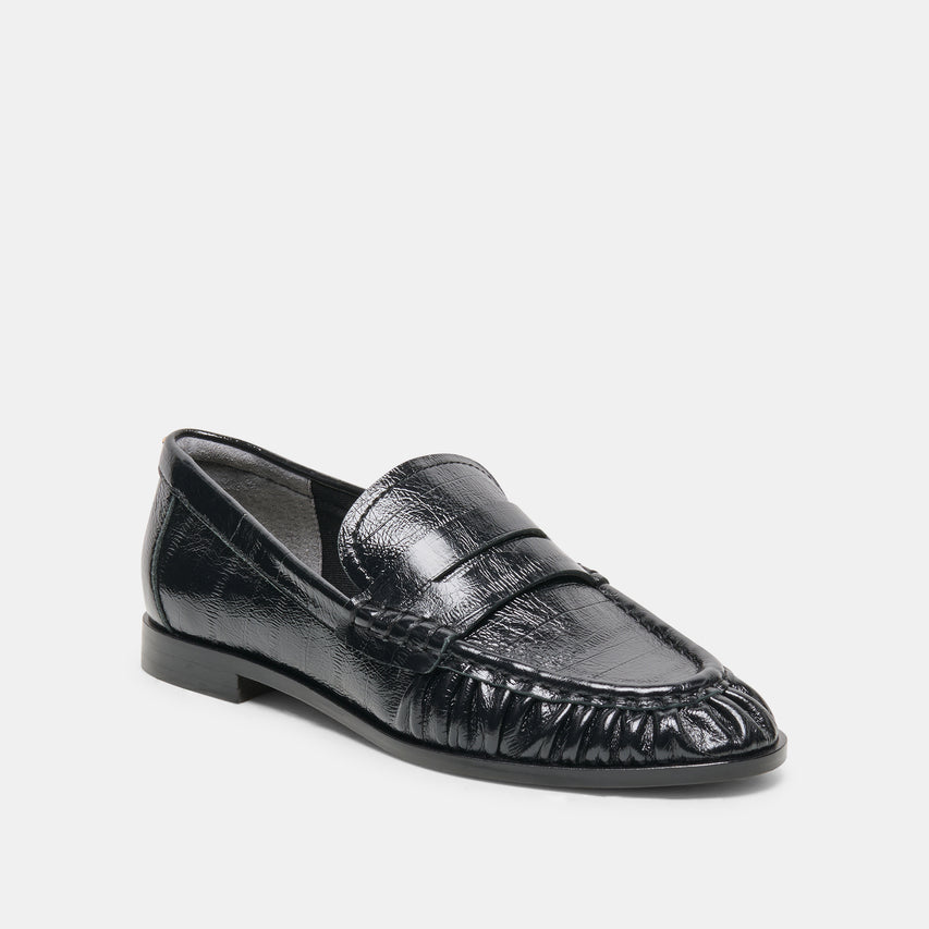 BAXEN NOIR EMB LEATHER