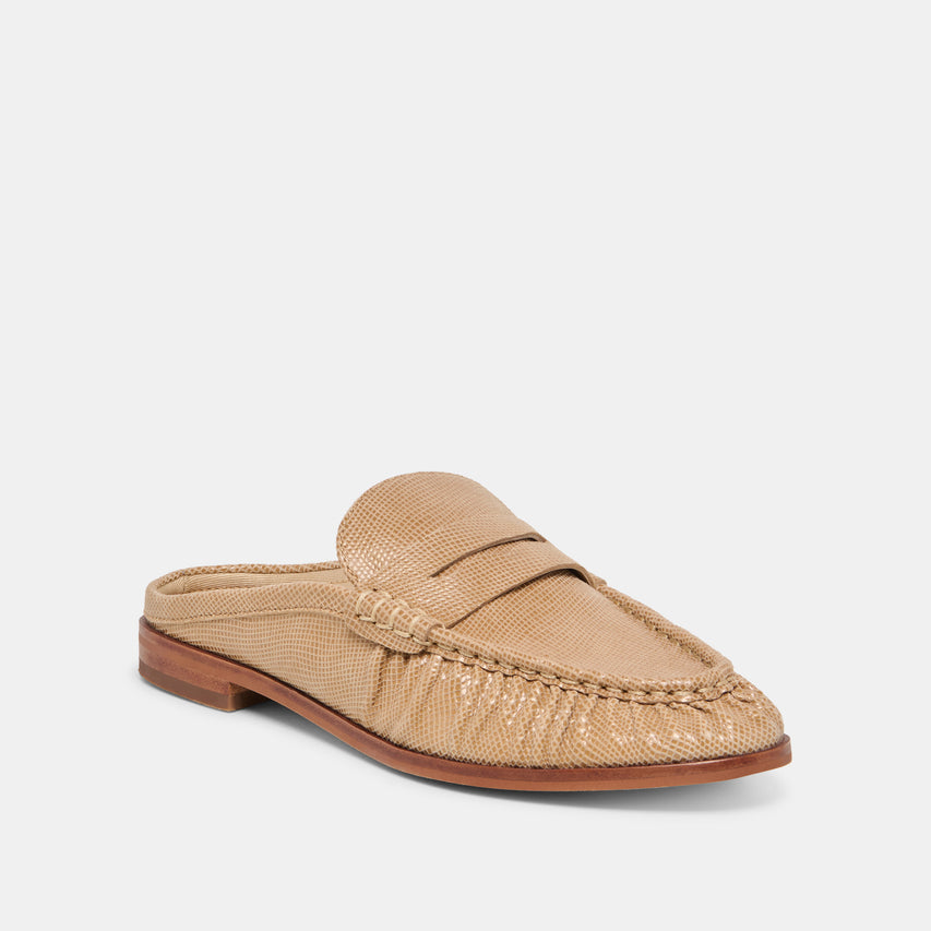 BETZY LATTE EMBOSSED SUEDE