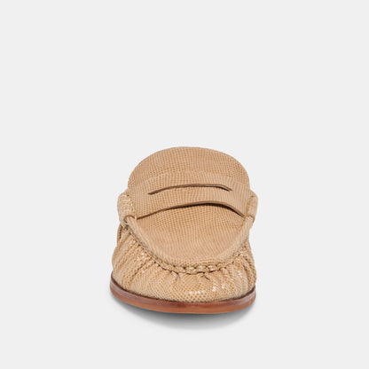 BETZY LATTE EMBOSSED SUEDE