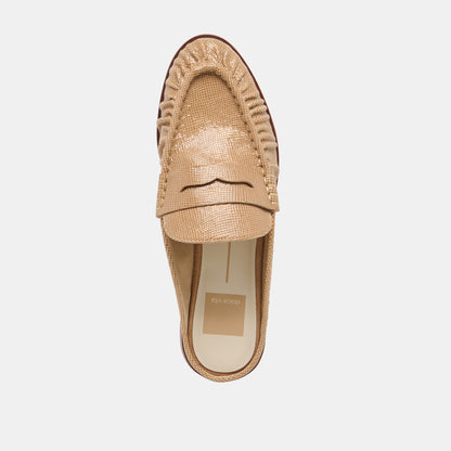 BETZY LATTE EMBOSSED SUEDE