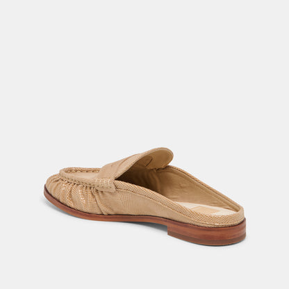 BETZY LATTE EMBOSSED SUEDE