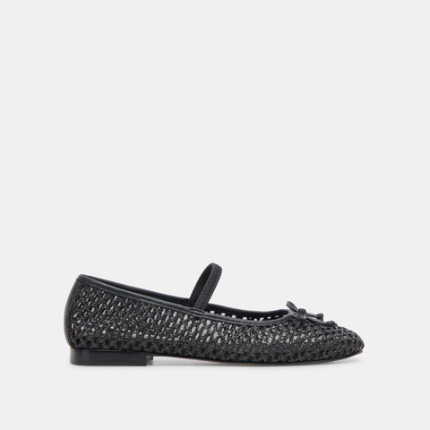 DOLCEVITA CARIN ONYX RAFFIA Sale Flats