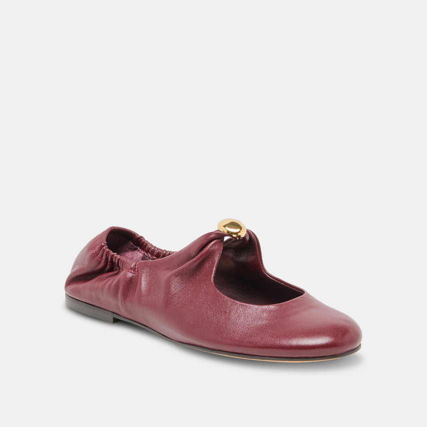 CORNEL CUIR ROUGE FONCÉ