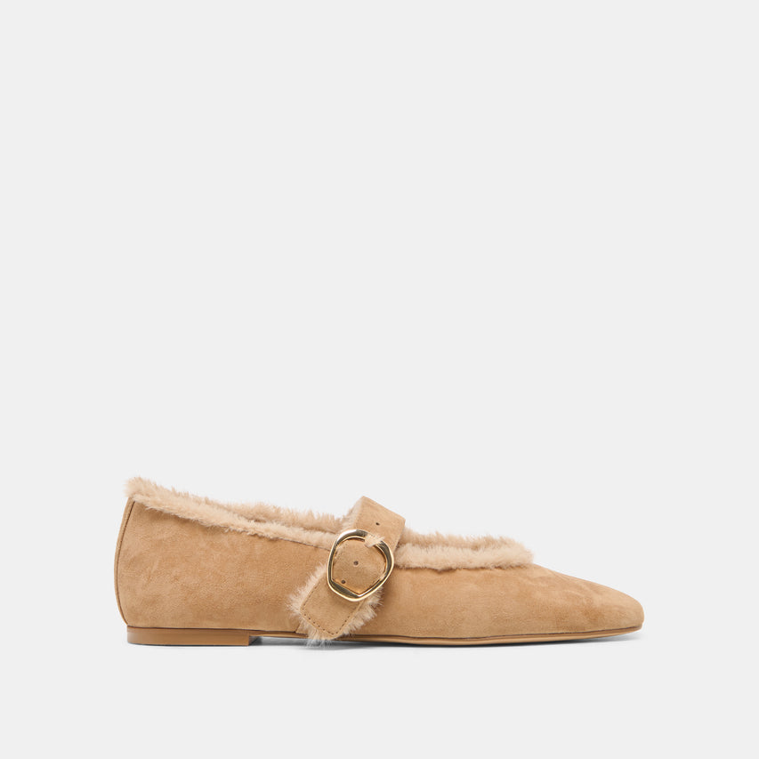 MELLA PLUSH LIGHT BROWN SUEDE