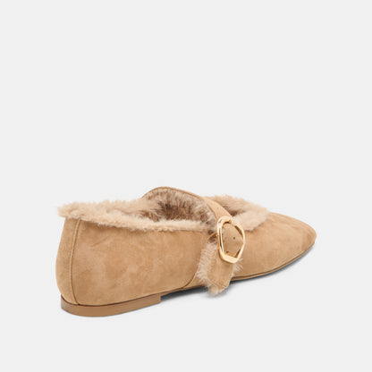 MELLA PLUSH LIGHT BROWN SUEDE