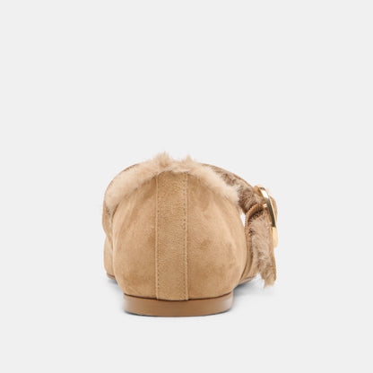 MELLA PLUSH LIGHT BROWN SUEDE