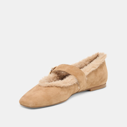 MELLA PLUSH LIGHT BROWN SUEDE