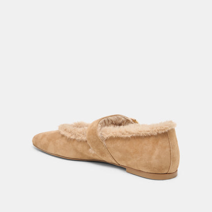 MELLA PLUSH LIGHT BROWN SUEDE