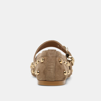 MIKEL STUD OLIVE SUEDE