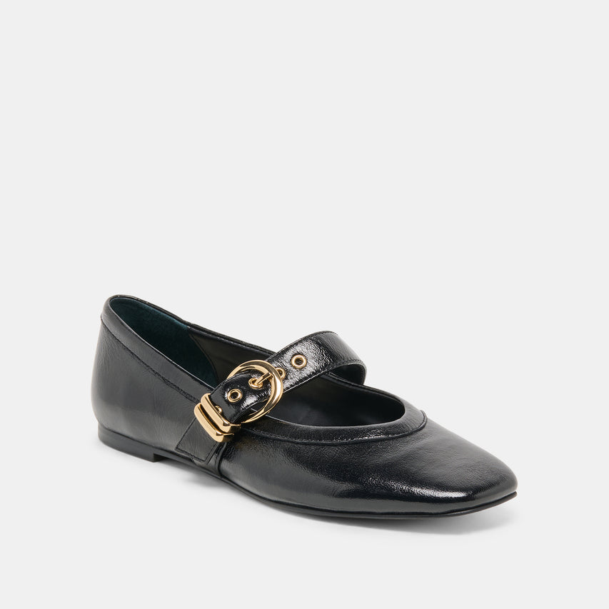 MIKEL BLACK LEATHER