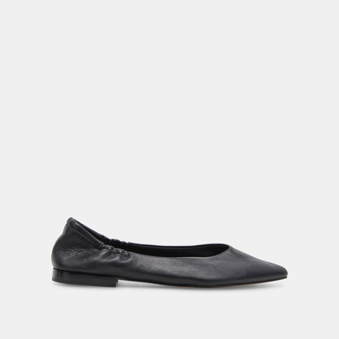 DOLCEVITA NADAV BLACK LEATHER Flats + Loafers