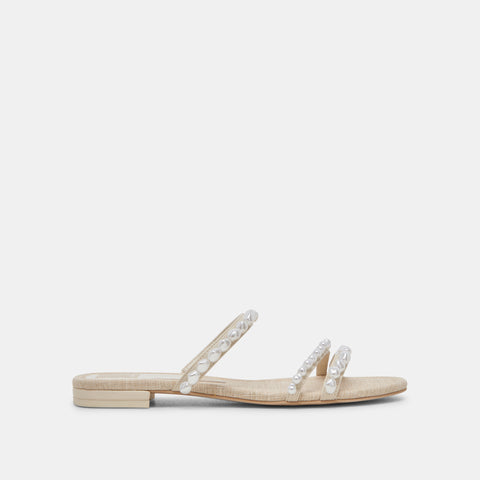 DOLCEVITA TINKER LOW VANILLA PEARLS Slide Sandals