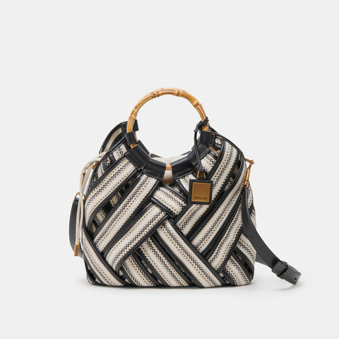 DOLCEVITA ELSIE BLACK MULTI WOVEN Handbags