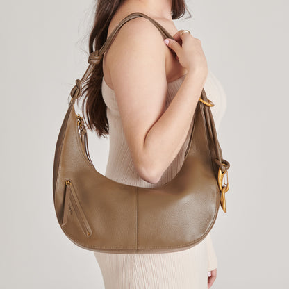 MELANIE CUIR OLIVE