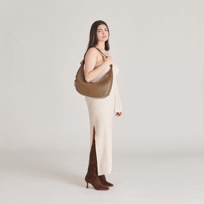 MELANIE CUIR OLIVE