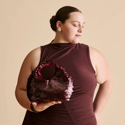 DAHLIA SEQUIN BURGUNDY