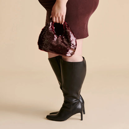 DAHLIA SEQUIN BURGUNDY
