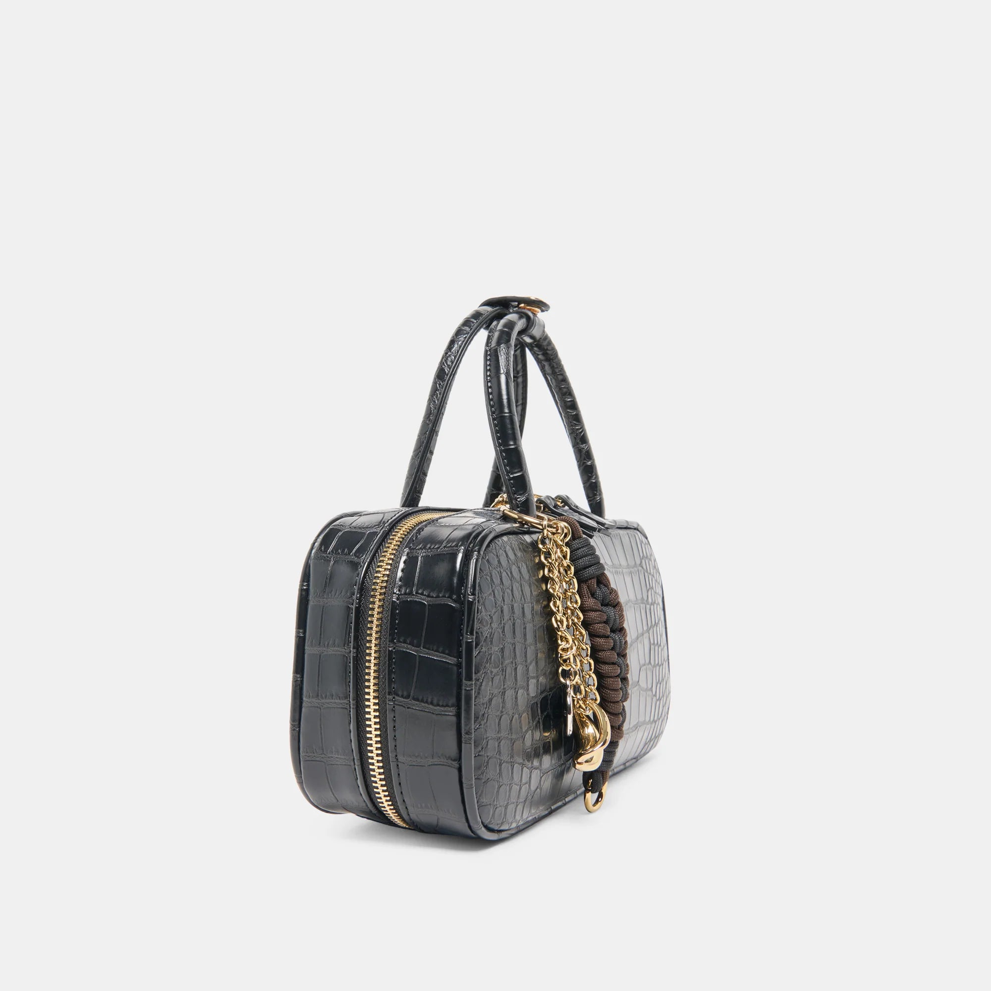 FLYN Black Top Handle Bag | Women's Designer Handbags – Dolce Vita FLYN Black Top Handle Bag | Women's Designer Handbags – Dolce Vita
