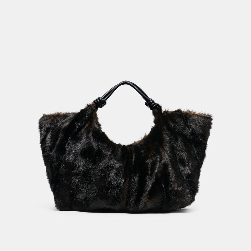 LILEE BLACK BROWN FAUX FUR