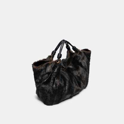 LILEE BLACK BROWN FAUX FUR