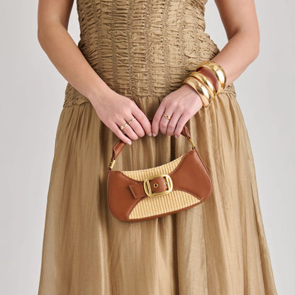 NUALA SADDLE MULTI RAFFIA