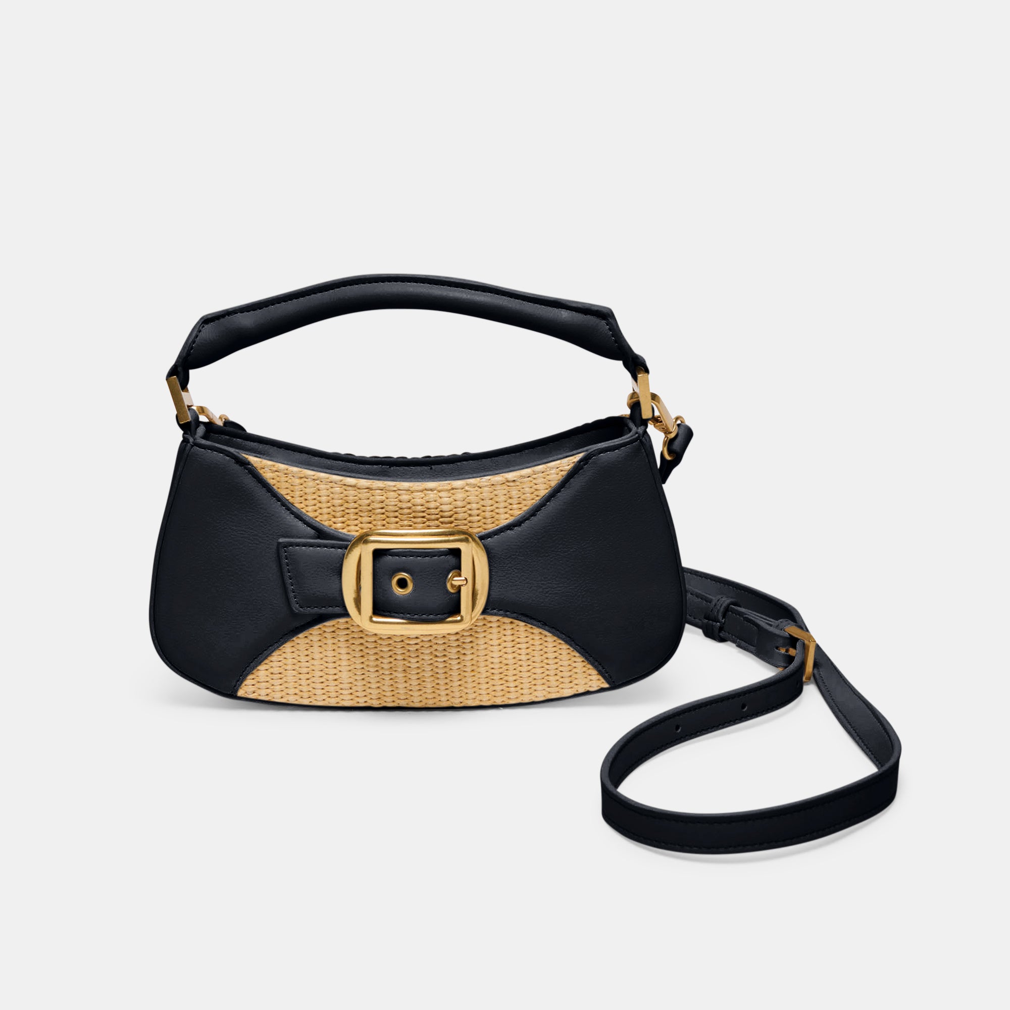 NUALA BLACK MULTI RAFFIA