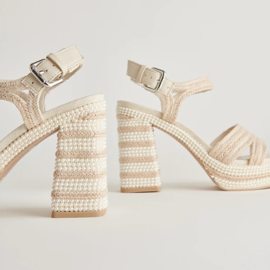 Ivory pearl sandals discount