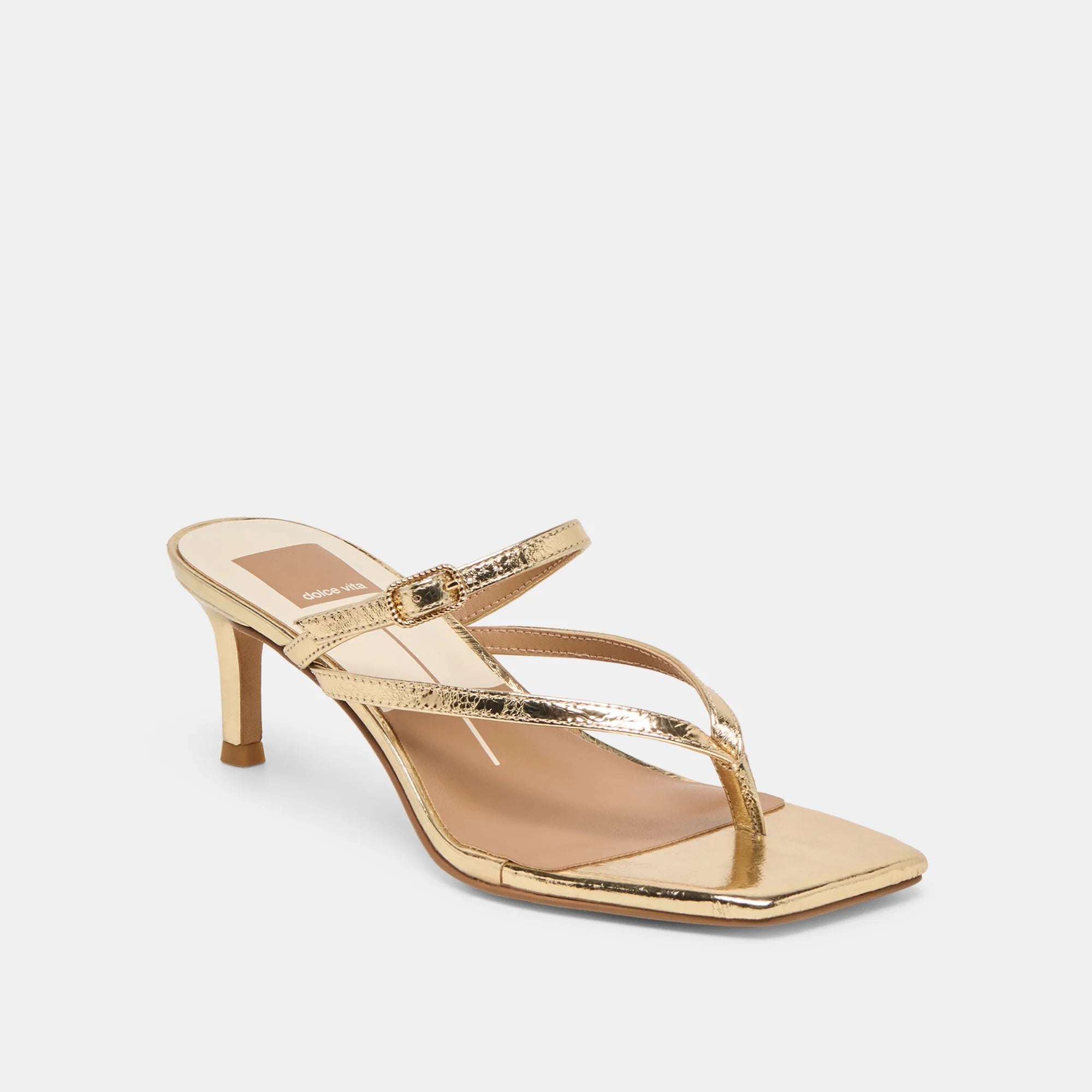 BIAGA Gold Leather Strappy Heels | Women's Designer Heels – Dolce