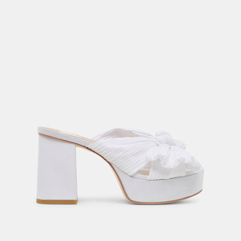 DOLCEVITA BLARE WHITE SATIN All Sandals & Heels
