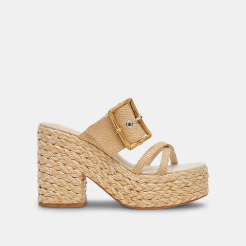 DOLCEVITA EDWINA LT NATURAL RAFFIA Wedge Sandals