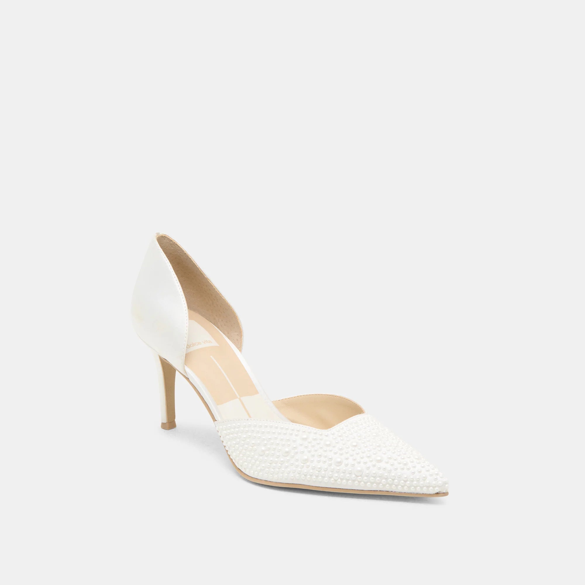 ELOY PEARL WHITE SATIN