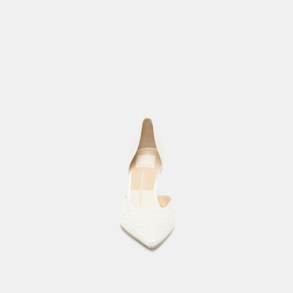 ELOY PEARL WHITE SATIN