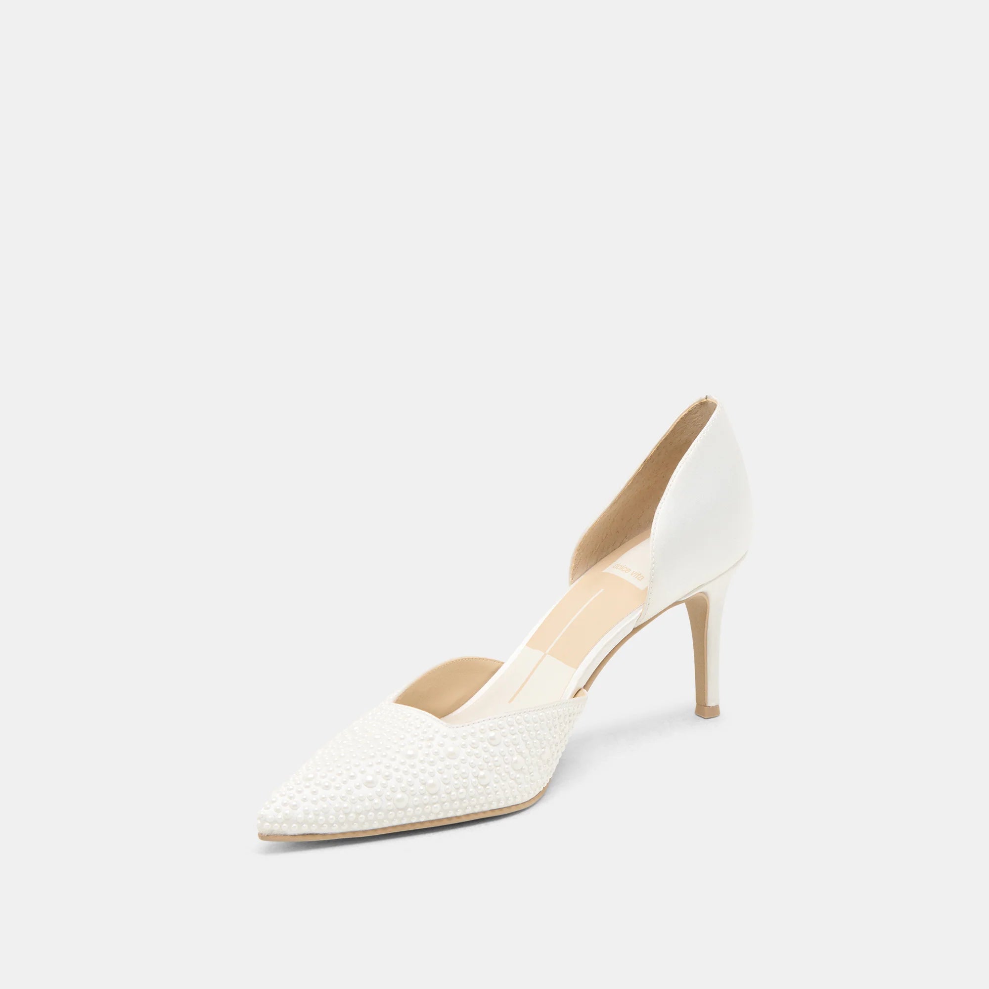 ELOY PEARL WHITE SATIN