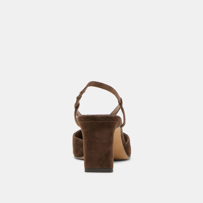 GINAY DARK BROWN SUEDE