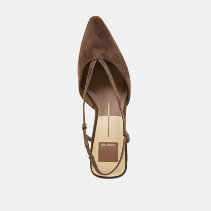 GINAY DARK BROWN SUEDE