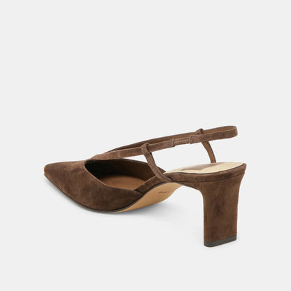 GINAY DARK BROWN SUEDE