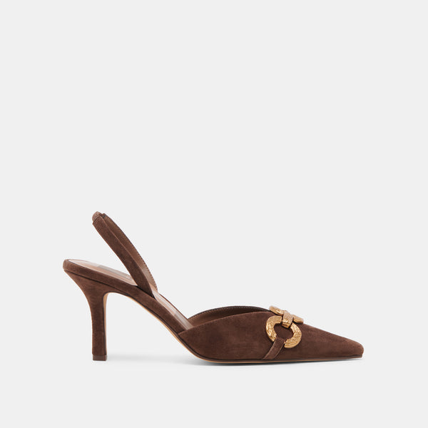 HAYLEE DARK BROWN SUEDE