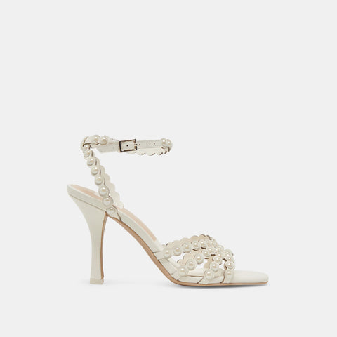 DOLCEVITA HELLEN PEARL WHITE LEATHER All Sandals & Heels