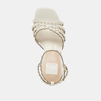 HELLEN PEARL CUIR BLANC