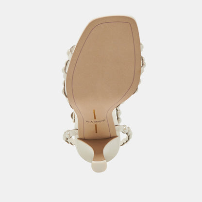 HELLEN PEARL CUIR BLANC