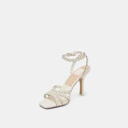 HELLEN PEARL CUIR BLANC