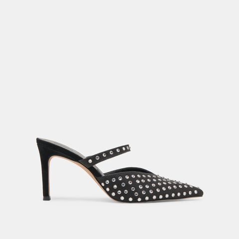 DOLCEVITA KANIKA CRYSTAL STUD BLACK CRYSTAL Heels