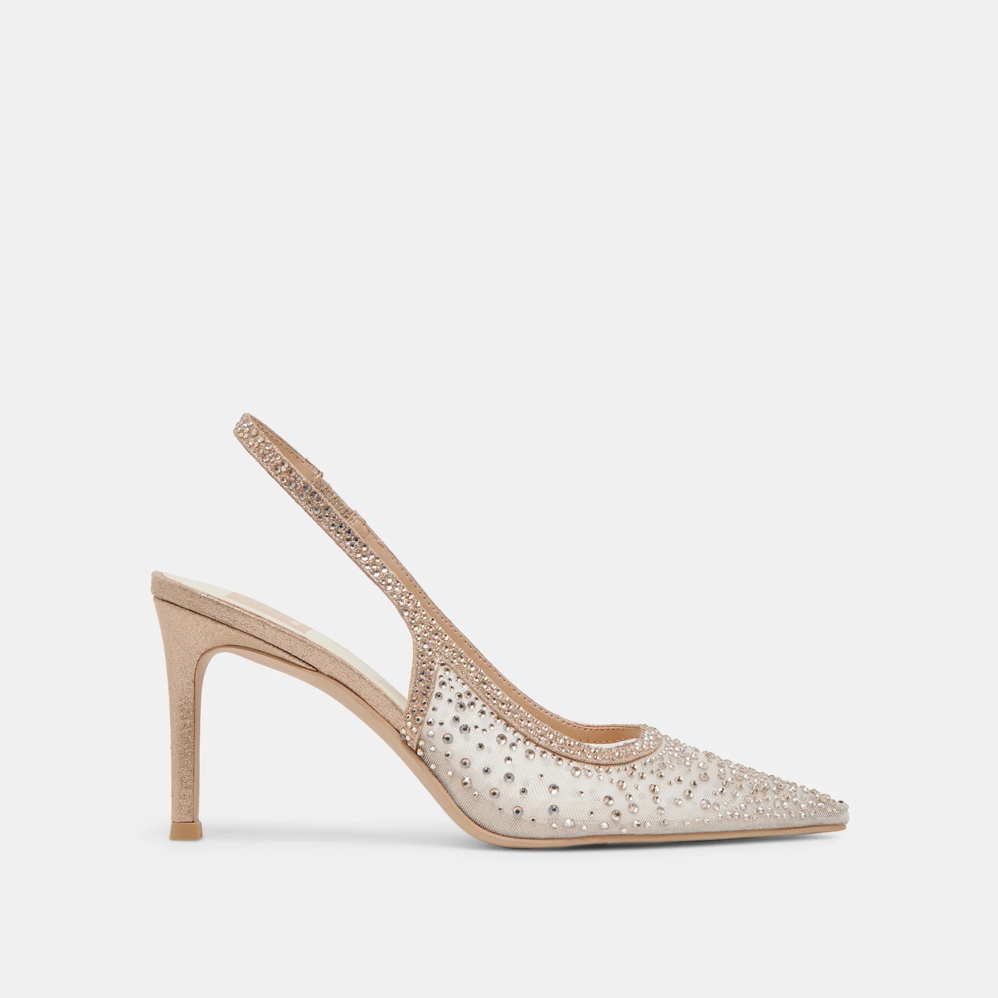 Kaye Crystal Light Gold Mesh Heel Size 7.5 By Dolce Vita