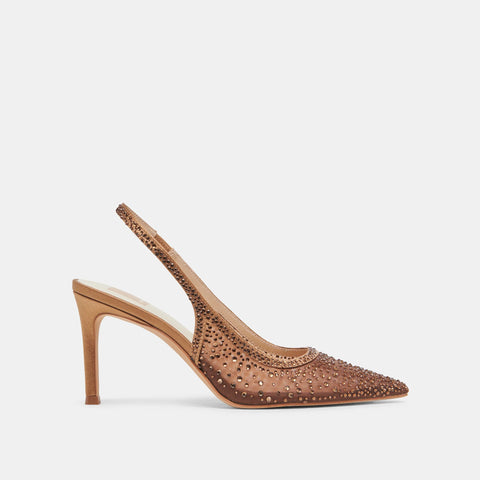 DOLCEVITA KAYE CRYSTAL MID BROWN MESH Heels