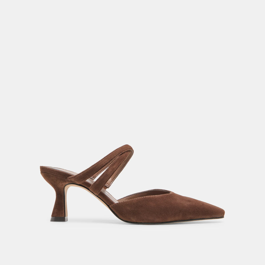 LINORE DARK BROWN SUEDE